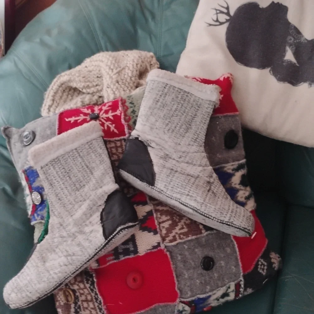 Gray Black Winter Boot Liners  Sz 10